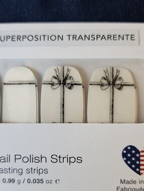 👉*NWT* COLOR STREET "ALL WRAPPED UP" NAIL POLISH STRIPS ~BLACK ON TRANSPARENT